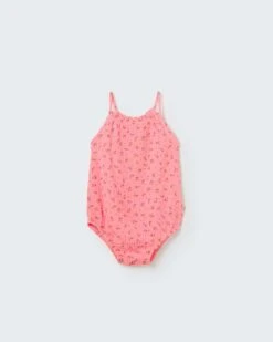 Spring Baby Romper In Confetti Pink