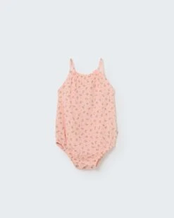 Spring Baby Romper In Crystal Pink