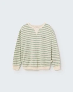 Thiago Sweatshirt In Green Stripe