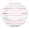 Cerise Frenchie Striped Large Plates -LITTLE Baby Gear little daydream society cerise frenchie striped large plates 42169973801252