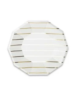 Gold Frenchie Striped Small Plates