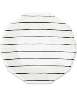Ink Frenchie Striped Large Plates