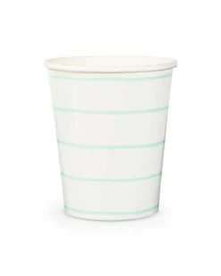 Mint Frenchie Striped Cups