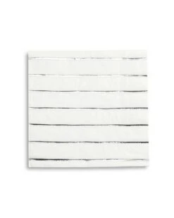 Silver Frenchie Striped Petite Napkins