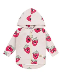 Strawberry Hoodie In Ecru
