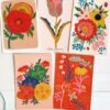 Flower Postcard Pack Of 10 -LITTLE Baby Gear little dream folk studio flower postcard pack of 10 49387176788260