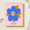 Hello Flower Greeting Card -LITTLE Baby Gear little dream folk studio hello flower greeting card 49387169906980
