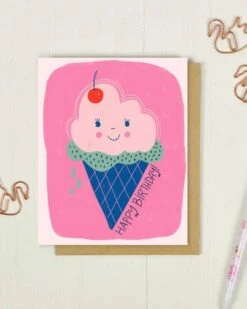 Ice Cream Cone Birthday Card