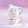 Papa Noel Mugs In Pink + Mint -LITTLE Baby Gear little glitterville papa noel mug in pink 40046086947108