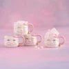 White Papa Noel Mugs In Pink -LITTLE Baby Gear little glitterville white papa noel mugs in pink 45650368725284