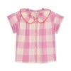 Carlie Blouse In Lila Check -LITTLE Baby Gear little hello simone carlie blouse in lila check 51160691343652