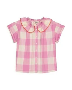 Carlie Blouse In Lila Check