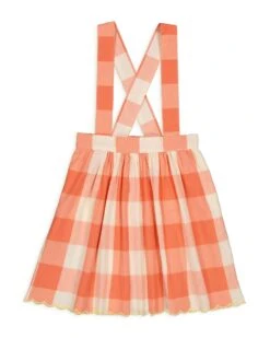 Leontine Skirt In Coral Check