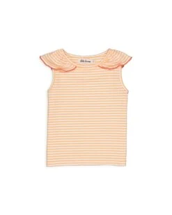 Leslie Top In Peach Stripes