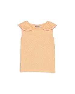 Leslie Top In Pointelle Peach