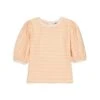 Linda Top In Peach Stripes