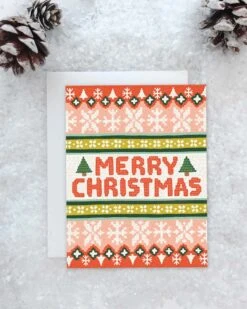 Fair Isle Christmas Sweater Card