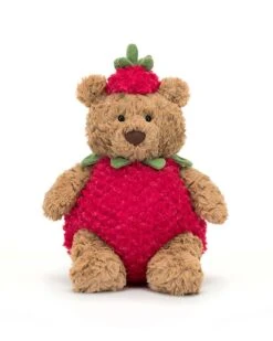 JELLYCAT Bartholomew Bear Strawberry -LITTLE Baby Gear little jellycat bartholomew bear strawberry 47696427417892