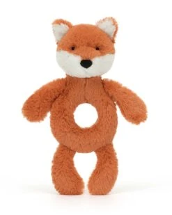 JELLYCAT Bashful Fox Cub Ring Rattle