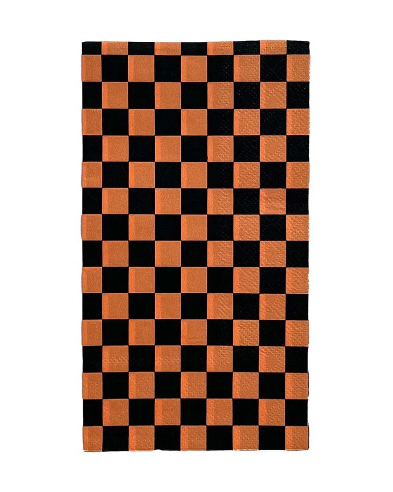 Halloween Check Guest Napkins 3 Halloween Check Guest Napkins