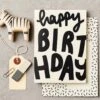 Black + White Happy Birthday Card -LITTLE Baby Gear little katie leamon black white happy birthday card 49387113382180