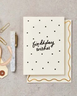 Polka Dot Birthday Wishes Card