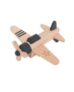 Hikoki Pull-back Propeller Plane In Black