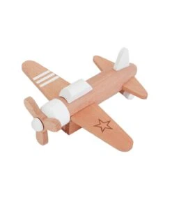 Hikoki Pull-back Propeller Plane In White