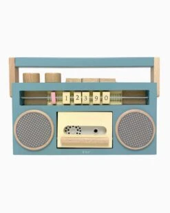 Wooden Tape Recorder In Blue