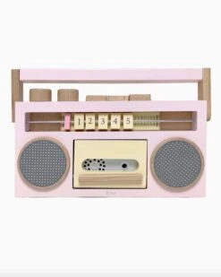 Wooden Tape Recorder In Pink