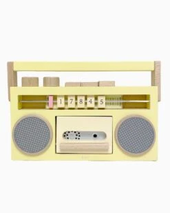 Wooden Tape Recorder In Yellow