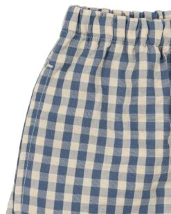 Konges Sløjd Kim Shorts In Captains Blue Check -LITTLE Baby Gear little konges slojd kim shorts in captains blue check 51212805865764