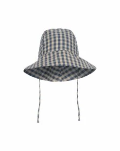 Konges Sløjd Kim Sun Hat In Captains Blue Check