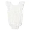Konges Sløjd Lacey Romper In Optic White -LITTLE Baby Gear little konges slojd lacey romper in optic white 51212820807972
