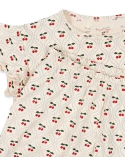 Konges Sløjd Lin Frill Set In Cherry Motif -LITTLE Baby Gear little konges slojd lin frill set in cherry motif 1155572016