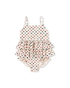 Konges Sløjd Manuca Frill Swimsuit In Coeur Coloré