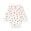 Konges Sløjd Minnie Bodysuit In Rose Red -LITTLE Baby Gear little konges slojd minnie bodysuit in rose red 51213342343460