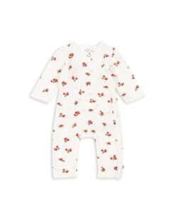 Konges Sløjd Minnie Newborn Onesie In Rose Red