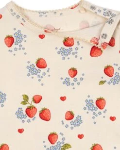 Konges Sløjd Short Sleeve Bodysuit In Marmalade -LITTLE Baby Gear little konges slojd short sleeve bodysuit in marmalade 51065708871972