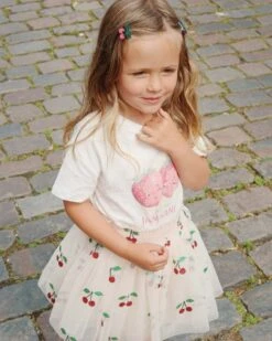 Konges Sløjd Tullie Smock Skirt In Ma Grande Cerise Glitter -LITTLE Baby Gear little konges slojd tullie smock skirt in ma grande cerise glitter 1155572014