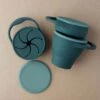 Foldable Silicone Snack Cup In Pine