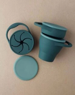 Foldable Silicone Snack Cup In Pine