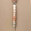 Robin Pacifier Clip In Coral