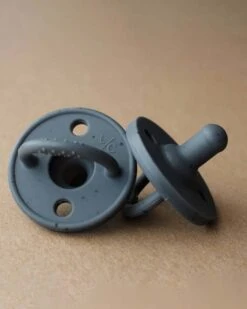 Silicone Pacifier In Speckled Charcoal