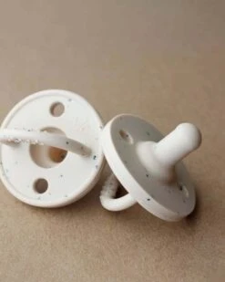 Silicone Pacifier In Speckled Vanilla
