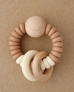 Wess Teether In Speckled Coral