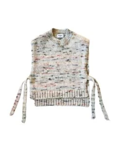 Blewog Wool Vest In Jewel Speckle