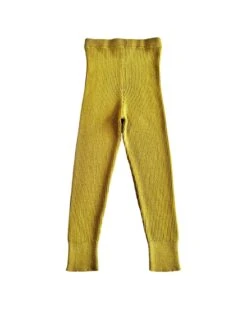 Sylfaen Rib Wool Leggings In Moss