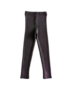 Sylfaen Rib Wool Leggings In Umber