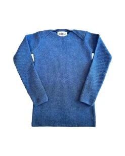Sylfaen Rib Wool Top In Denim